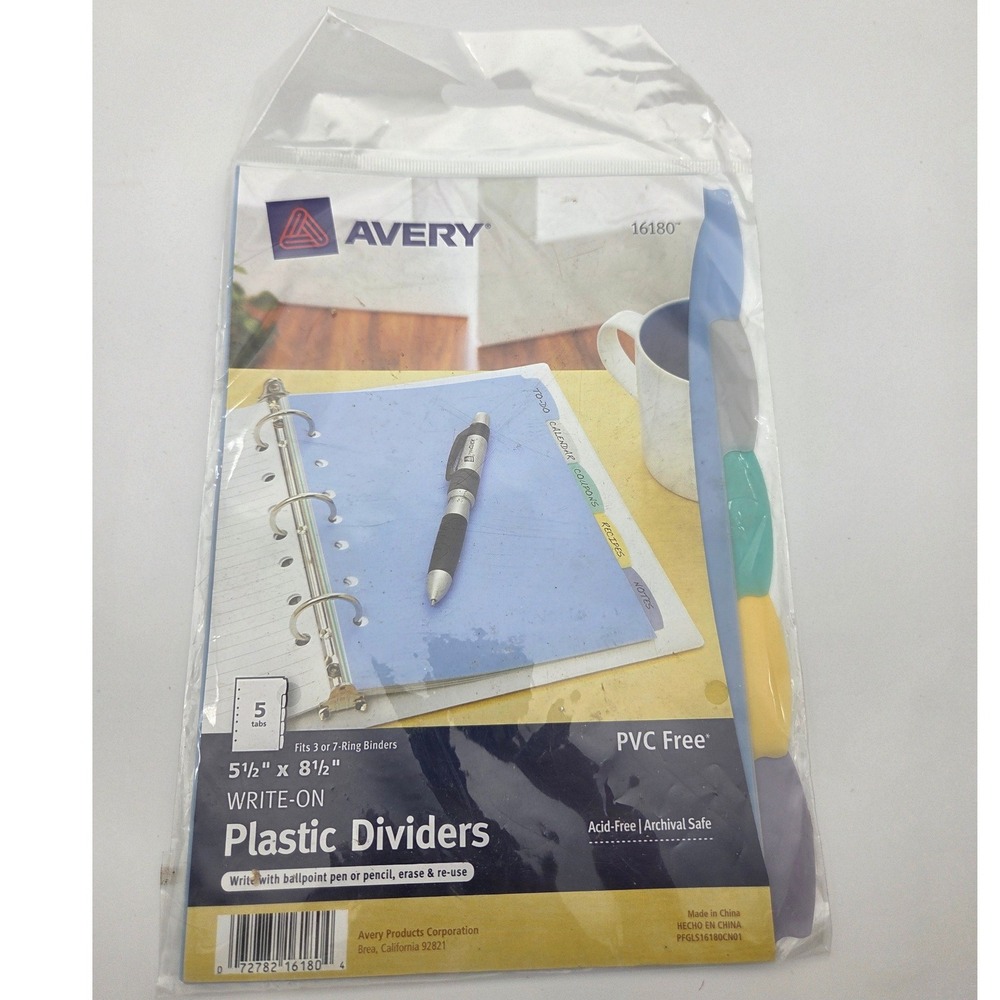 Two Pack Lot Of Tab Dividers- Avery & Studio C- Total of 10 Dividers-Decorative